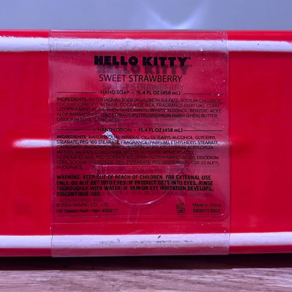Hello Kitty Scented Hand Lotion And Hand Soap Set With Tray Made By Sanrio NWTS